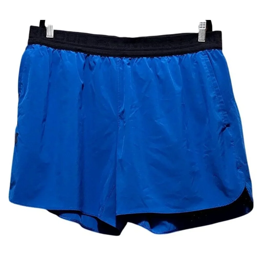 Under Armour Mens XX-Large Blue Athletic Shorts With Perforated Design & Elastic